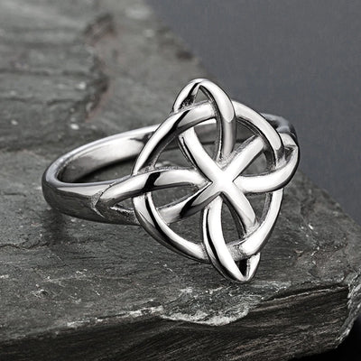 Anillo Geométrico de Acero Inoxidable con Medición de Energía Personal