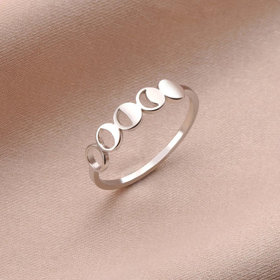Anillo Luna Llena en Acero Inoxidable – Elegancia, Energía y Armonía