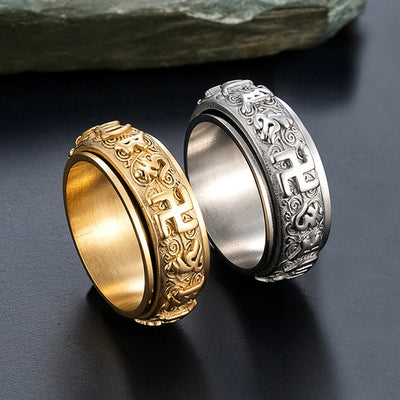 Anillo Giratorio de la Rueda de Oración Tibetana: El Mantra que Calma tu Espíritu