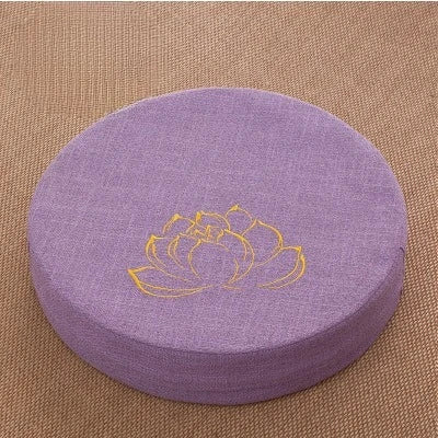 Cojín de Lino Redondo para Meditación y Yoga – 40x6 cm