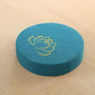 Cojín de Meditación Azul con Funda Extraíble