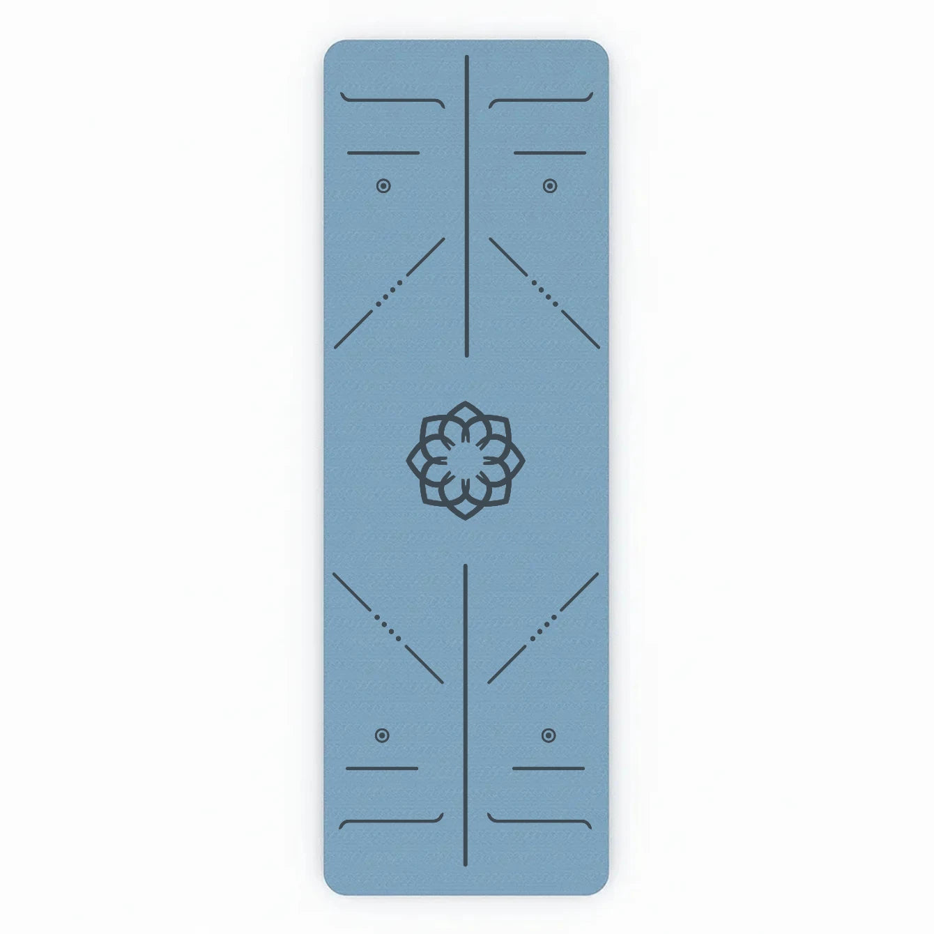 Esterilla de Yoga Azul con Flor de Loto