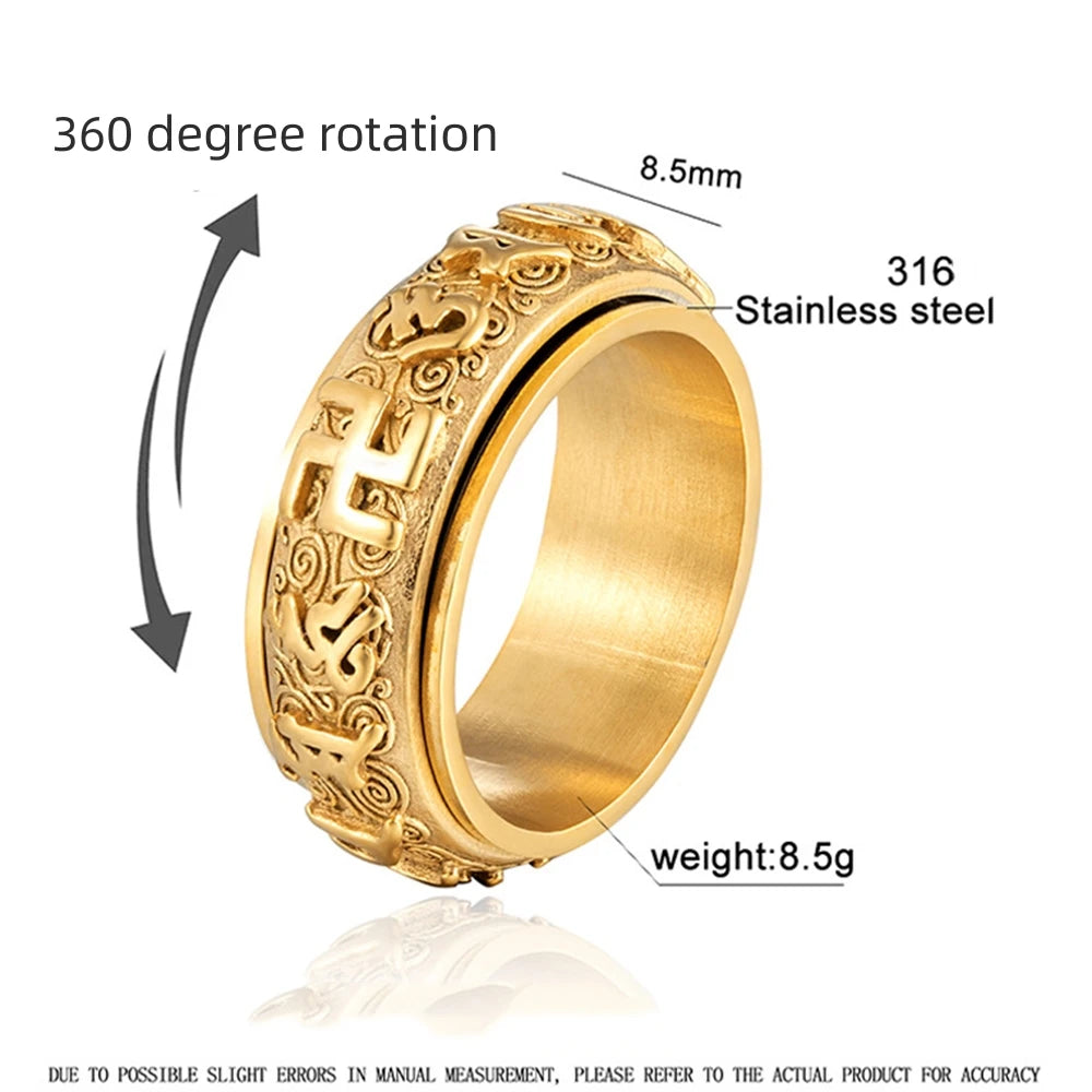 Anillo Giratorio de la Rueda de Oración Tibetana: El Mantra que Calma tu Espíritu