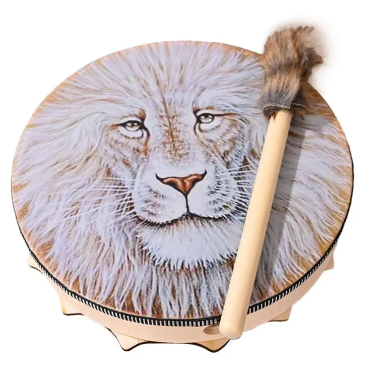 Tambor chamánico León Blanco