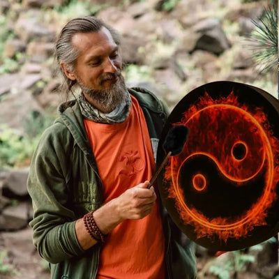 Tambor chamánico yin yang