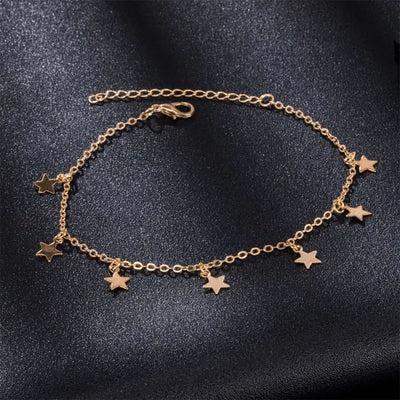 Tobillera con colgante de estrella