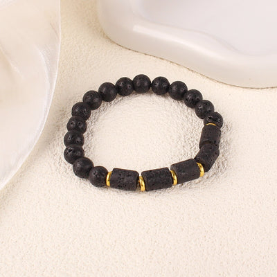 Pulsera de Lava y Turmalina Negra – Protección, Energía y Equilibrio