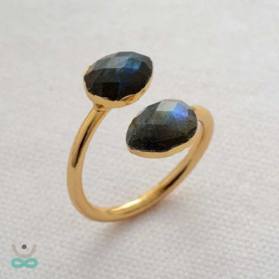 Anillo de protección de labradorita