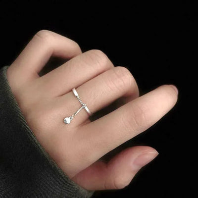 Anillo de recuerdo ajustable de plata de ley 925