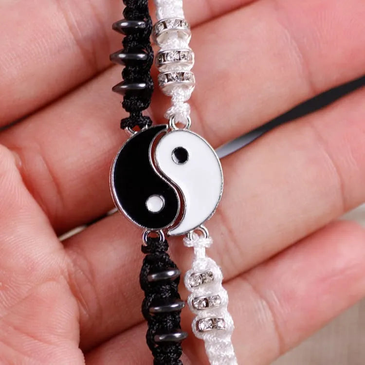 Pulsera pareja yin yang 2 piezas
