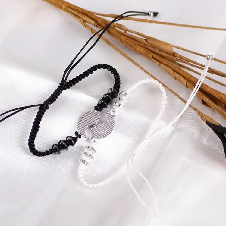 Pulsera pareja yin yang 2 piezas