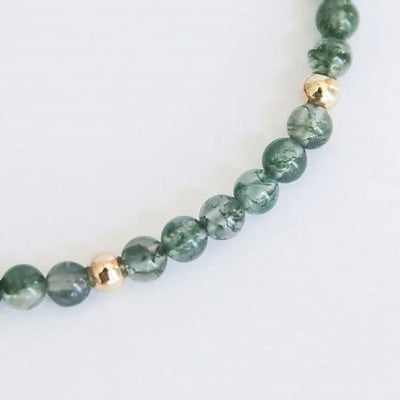 Pulsera fina de ágata natural