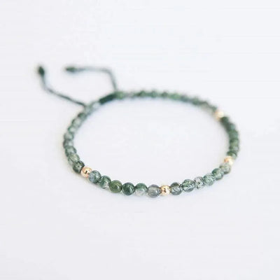 Pulsera fina de ágata natural