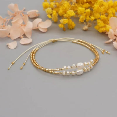 Pulsera de perlas marinas finas