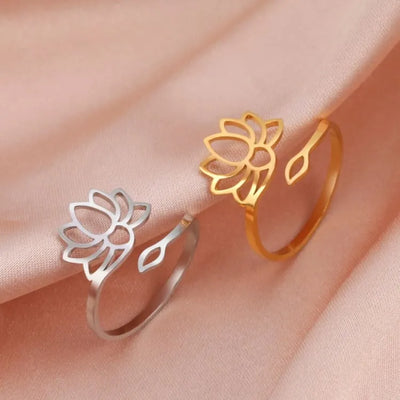 Anillo Ajustable Flor de Loto