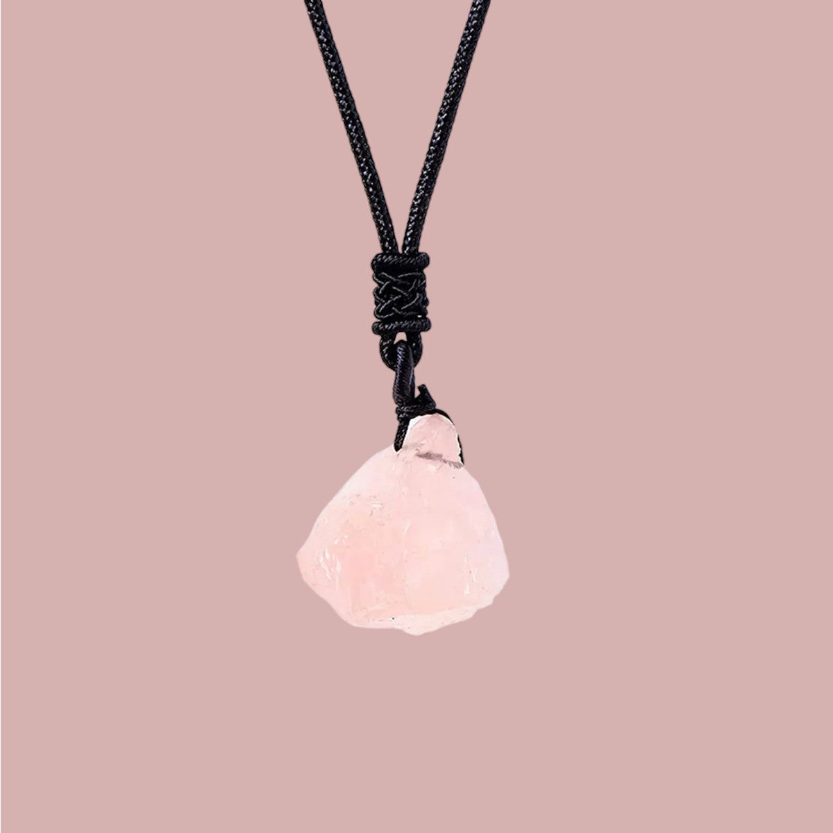 Collar de Cuarzo Rosa Natural - Amor, Armonía y Equilibrio Emocional
