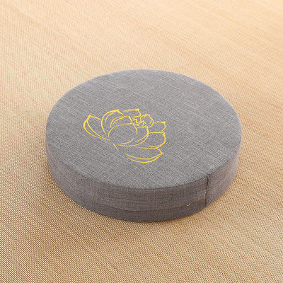 Cojín de meditación con flor de loto