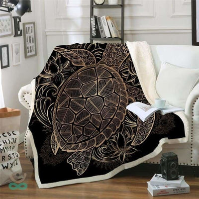 Acogedora manta de vellón Turtle Mindness - decoration