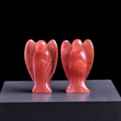Ange Litho - Ange en verre rouge / 50x30x18 mm