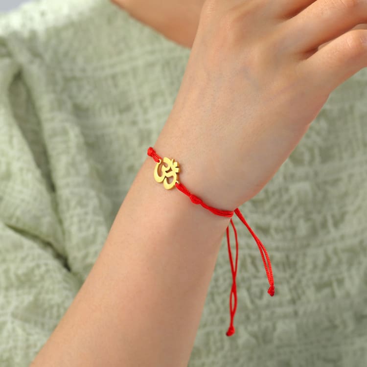 Bracelet bouddhiste avec symbole OM - Bracelet