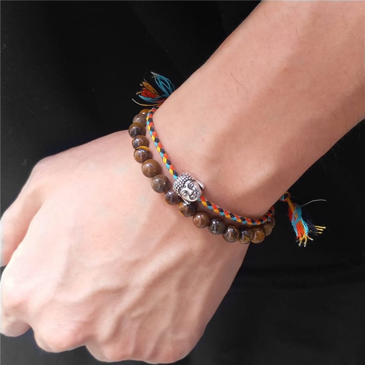 Bracelet bouddhiste porte-bonheur 2 pièces - Bracelet