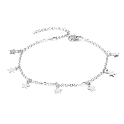 Bracelet de cheville avec pendentif étoile - Argent - Bracelet