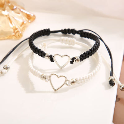 Bracelet de couple en forme de cœur pour amoureux - Bracelet