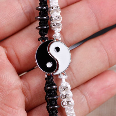 Bracelet de couple yin yang 2 pièces - Bracelet