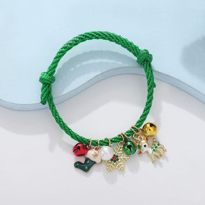 Bracelet de Noël ajustable - Vert - Bracelet