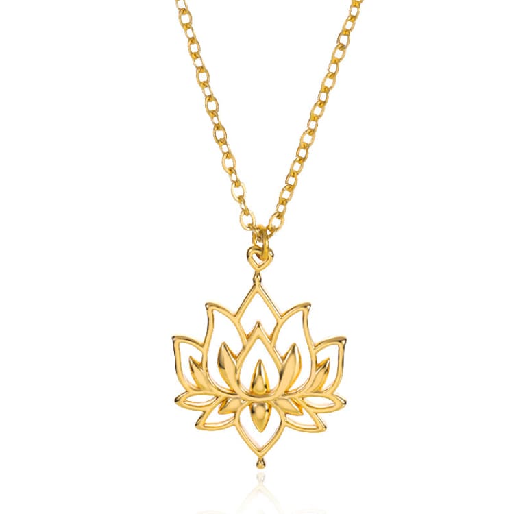 Fleur de Lotus collier de style bohème - Or - Collier