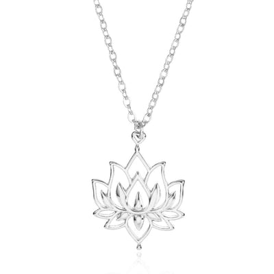 Fleur de Lotus collier de style bohème - Argent - Collier