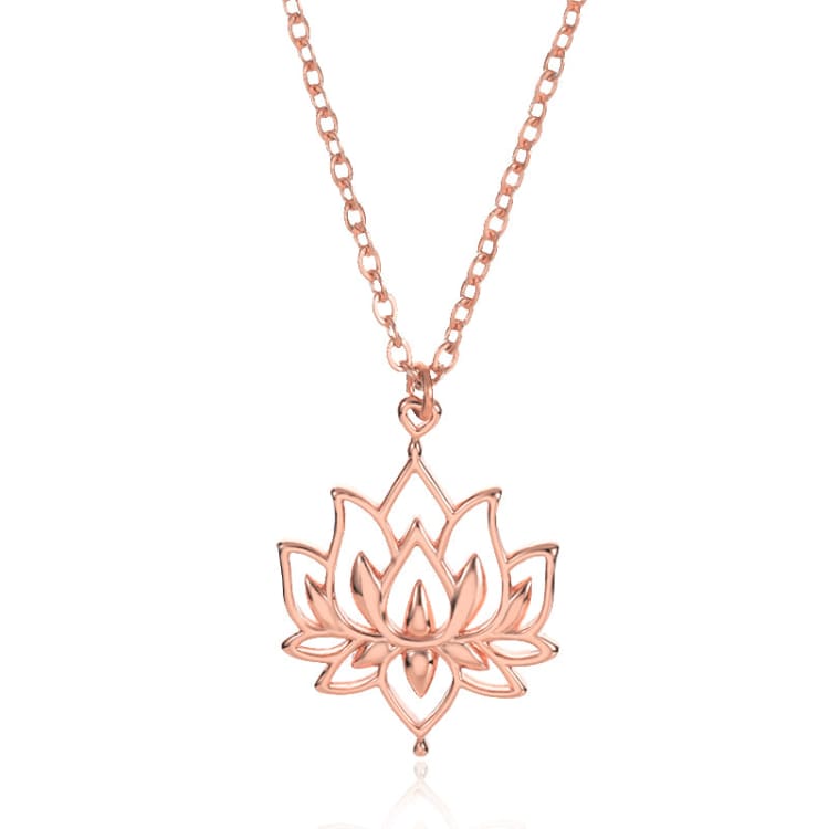 Fleur de Lotus collier de style bohème - Rose - Collier