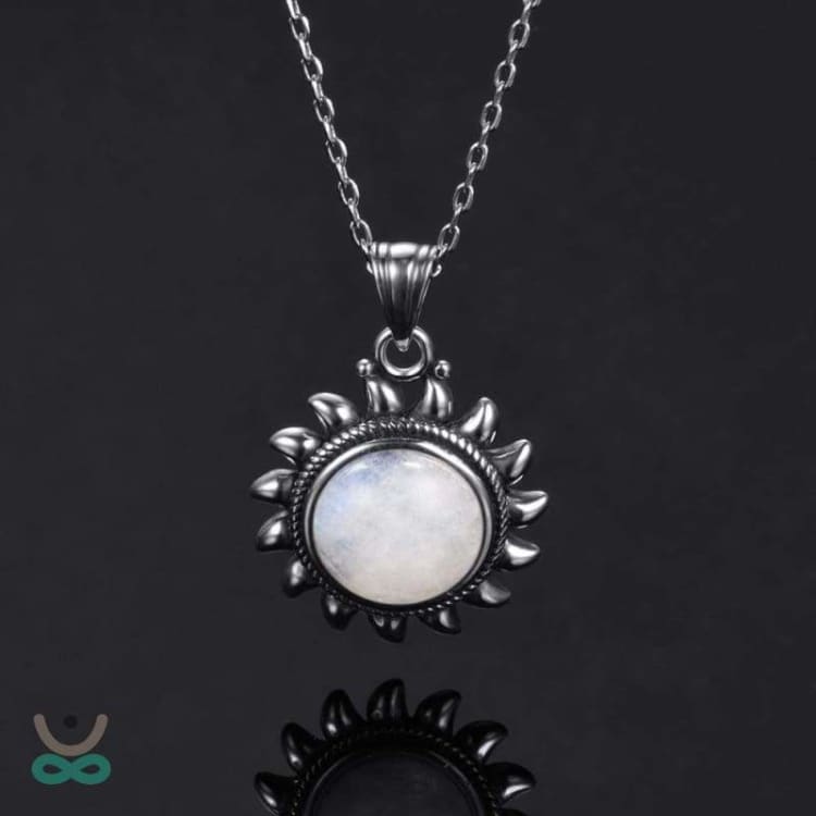Talismán Sol Piedra Lunar - Collar